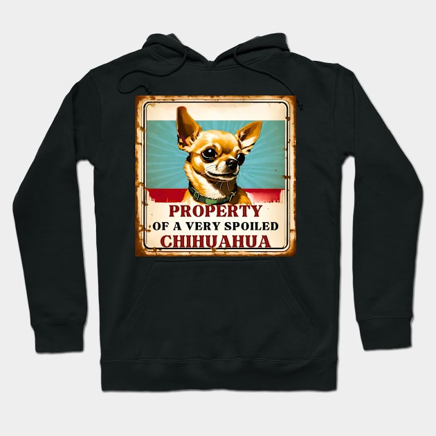 Property of a Very Spoiled Chihuahua Hoodie by Doodle and Things